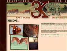 Tablet Screenshot of 3klandandcattle.com